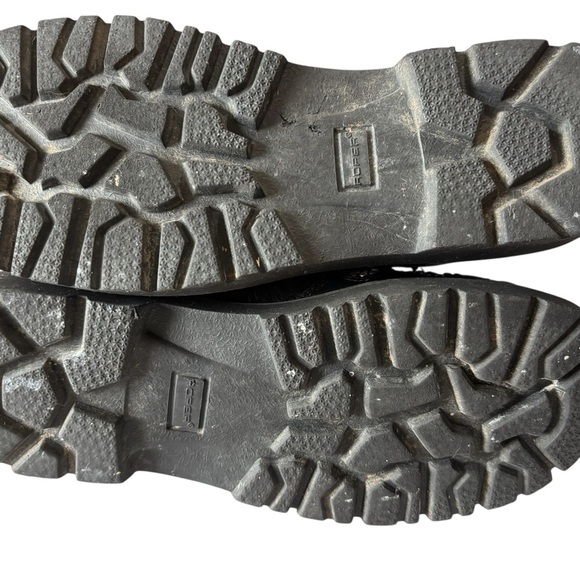 Roper Black Leather Cowboy Boots Rhinestones Lug soles Western Size 9 - Picture 7 of 12